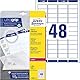 AVERY Zweckform L7636-25 Adressetiketten/Adressaufkleber (1.200 Etiketten mit ultragrip, 45,7x21,2mm auf A4, bedruckbar, selbstklebend, für Absenderetiketten, Papier matt) 25 Blatt, weiß