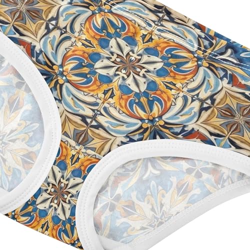 Girls Underwear Toddler 2t Cotton Cute Panties Girl Durable Undies Kids Briefs Classical Colorful Blue White Prints4