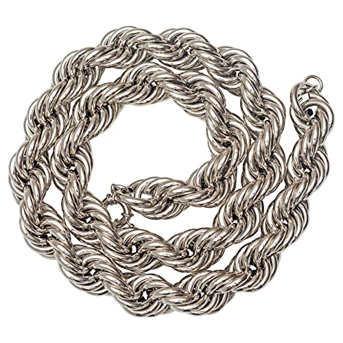 Hip Hop Rap Rapper Luxury Statement Heavy White Gold Plated Thick Hollow Dookie 25MM 36Inch Length Long Luxury Necklace Chain2