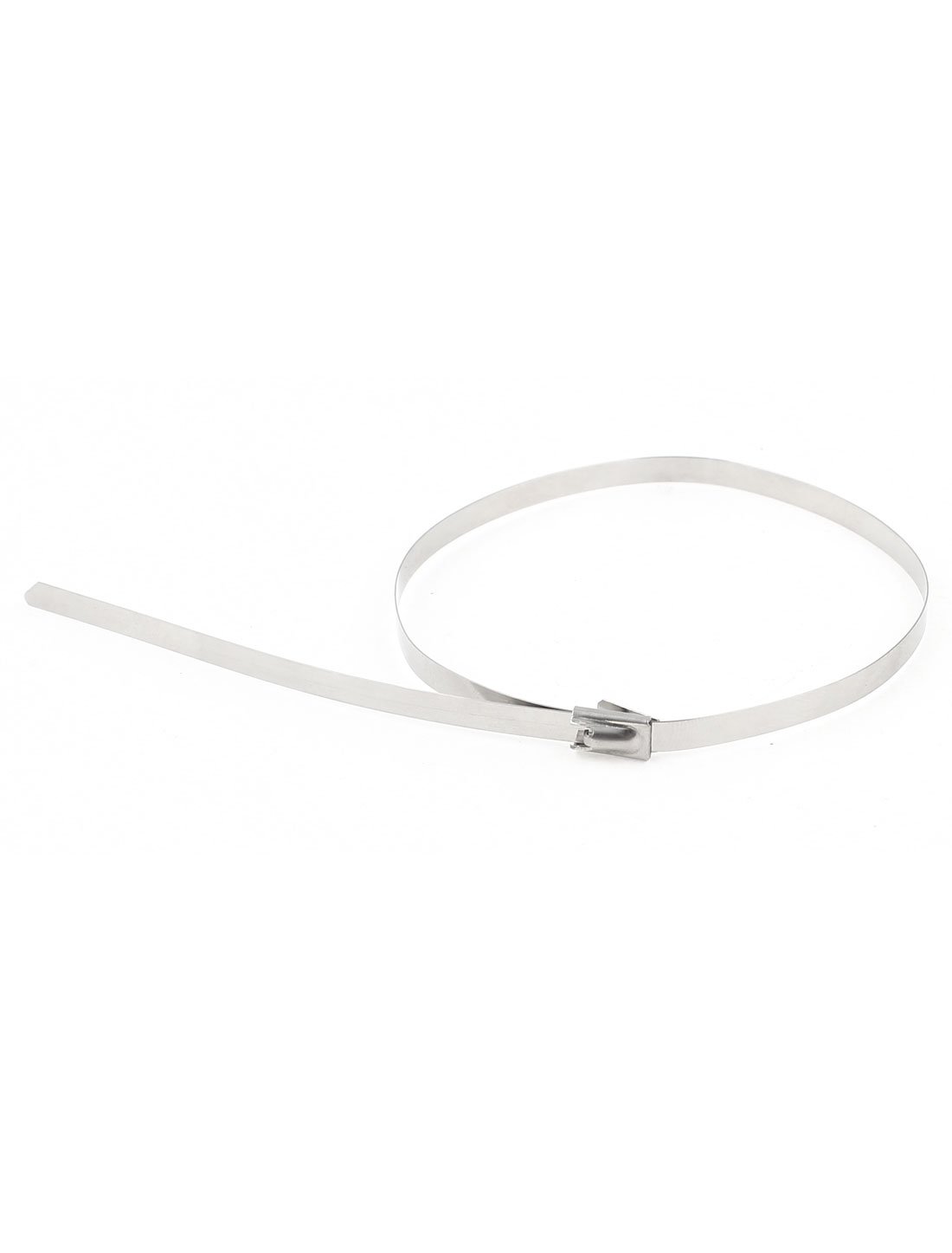 Aexit 20pcs Strap Hose Clamps Clamp Stainless Steel Zip Cable Ties Snap Grip Hose Clamps Wrap 4.6mmx500mm