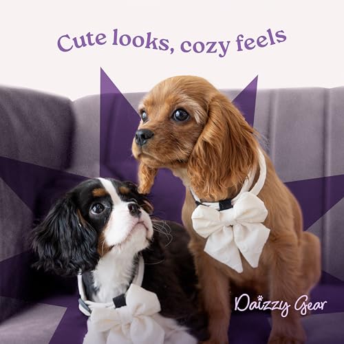 Large Dog Collar and Harness Set – No Pull, All-Weather, Breathable Harness & Leash Set with Collar, Bandana, Sailor Bow & Poop Bag Holder – Adjustable & Soft - Cocoa Bloom on Jacquard Fabric - Image 6