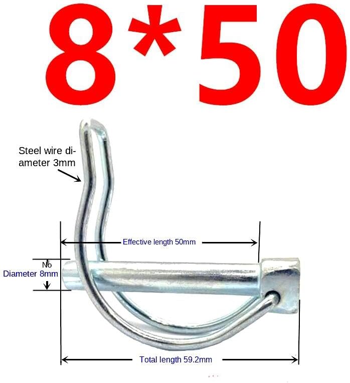 Miniatura 4 de Pestillo de pasador de seguridad de pareja de acero, cierre rápido, liberación de bloqueo, gancho para remolque, bicicleta, carriola, caravana,