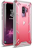 Poetic Galaxy S9 Plus Rugged Case, Revolution [360 Degree Protection] Full-Body Rugged Heavy Duty Case with [Built-in-Screen Protector] for Samsung Galaxy S9 Plus Pink/Gray