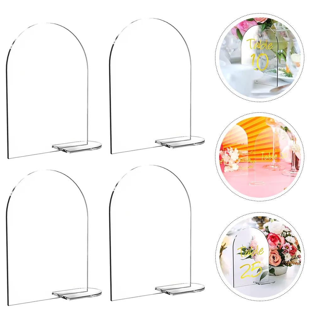 Marque Place Mariage 100 Porte-Menus Acrylique Transparent - Porte-Numéros De Table Mariage, Porte-Photos & Marque-Places Segnaposto Cresima