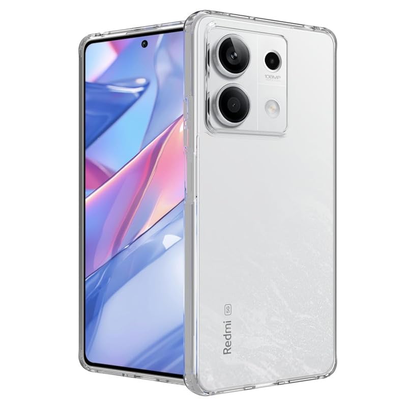 Image of Case Creation New Redmi Note 13 Pro Premium Imported 0.3mm Crystal Clear Totu Silicone Transparent Flexible Soft Corner Protection with TPU Slim Back Case Color Cover for Mi Note 13 Pro