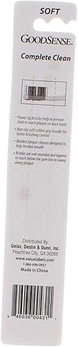 Miniatura 2 de GoodSense Complete Clean Cepillo de dientes suave con limpiador de lengua, 2 unidades