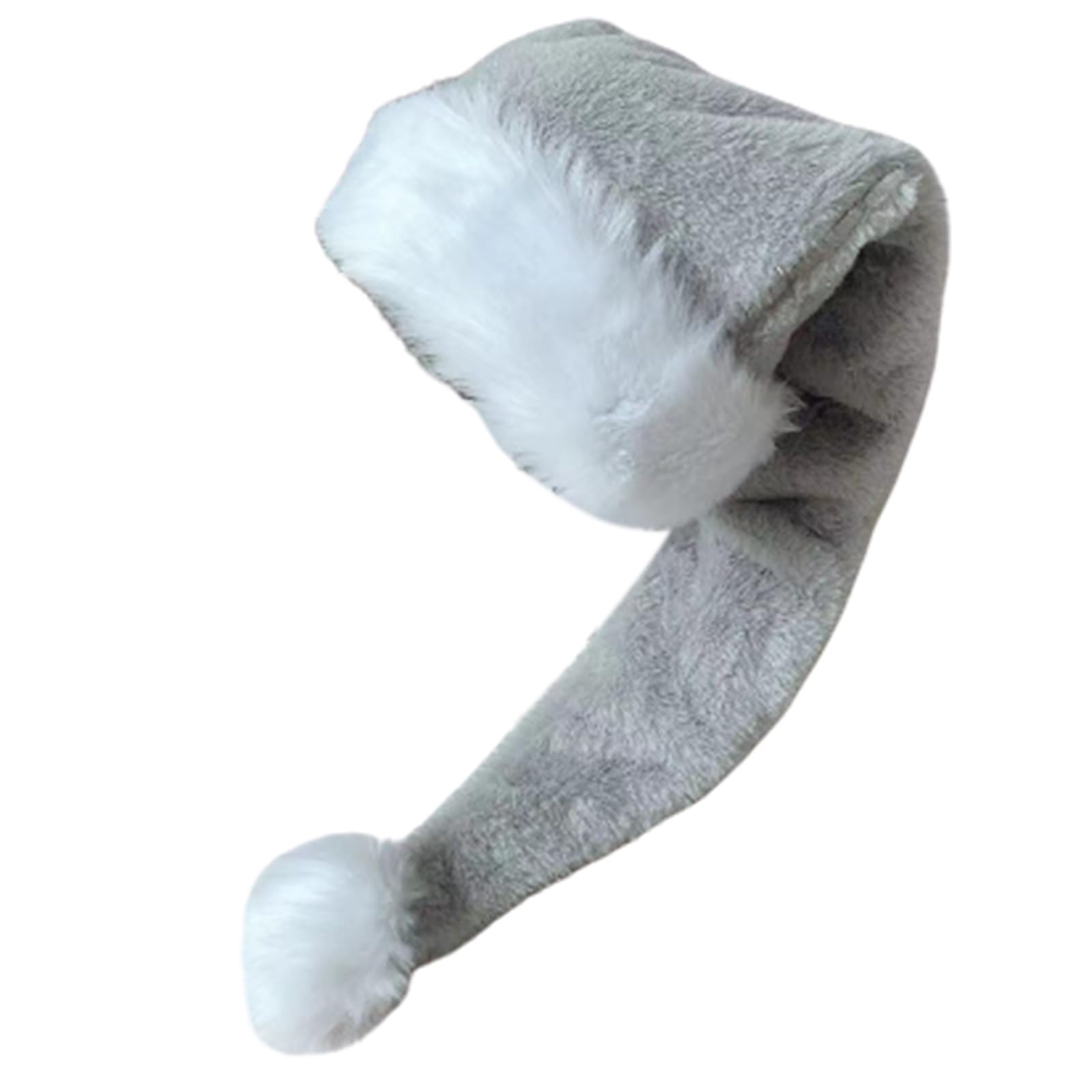Elnwnnkc Blingbling Santa Hat Thicken Plush for Holiday Comfort Liner Christmas New Year Symbol Cap with White Brim Christmas Party Hair Accessories