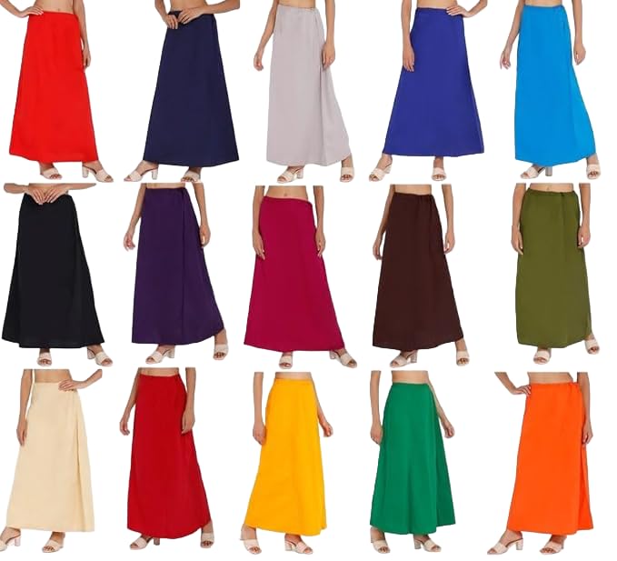 Pack of 2 Women's Cotton 7 Part Inskirt/Petticoat-picture-37
