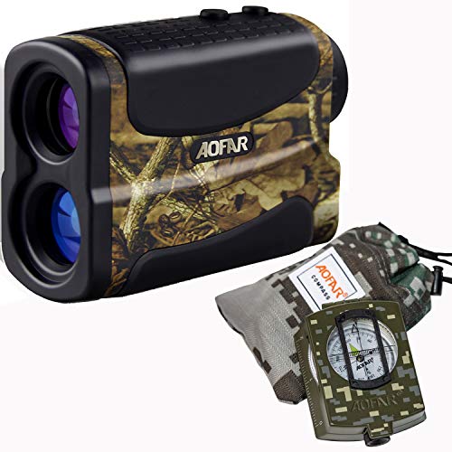 AOFAR HX-700N Bow Archery Range Finder 700 Yards and Military Compass AF-4580 Lensatic Sighting Kit, Full Accessories, Functional Waterproof for Hunting, Camping, Hiking, Backpacking
