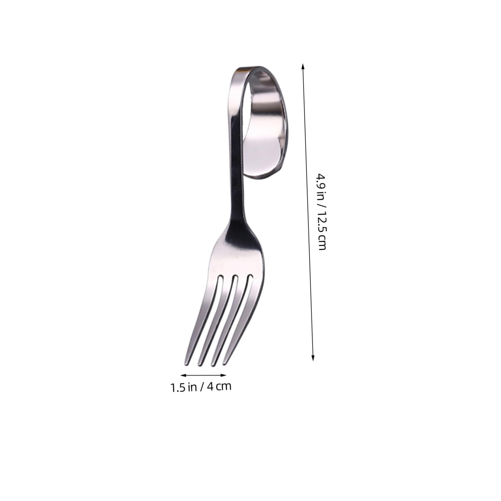 Ciieeo 6Pcs Stainless Steel Curved Handle Forks Stylish Salad Dessert Forks for Home Restaurant and Dessert Shop Use
