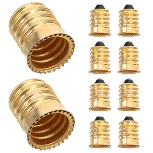 LIFKOME E14����E12�ւ̓d���A�_�v�^�[ 10�� �l�W�����C�g�\�P�b�g�R���o�[�^�[ LED�Ή������v�z���_�[�ϊ��� �ƒ� �I�t�B�X�Ɩ��p