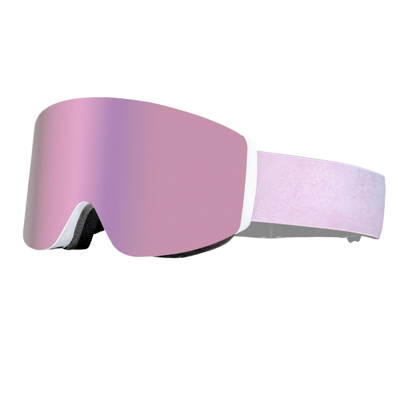 Skibrille Damen, Magnetische Skibrille, Schützendes Skizubehör | Snowboardbrille, Anti-Beschlag UV400 Schutz für Skifahren, Schneemobilfahren, Bergsteigen, Angeln für Outdoor-Sportarten