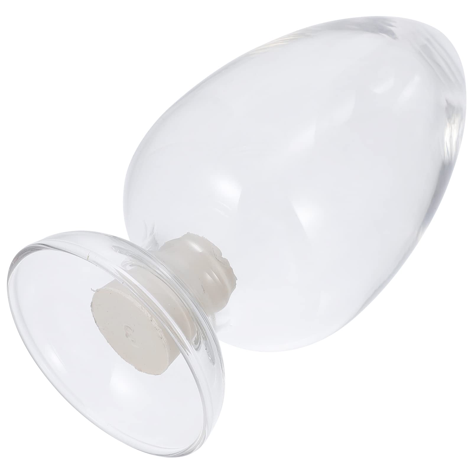 Botella Cónica De Vidrio Transparente 125 Ml Con Tapón Para Almacenamiento y Muestras De Laboratorio, Botella De Exhibición Reutilizable Segura y Práctica