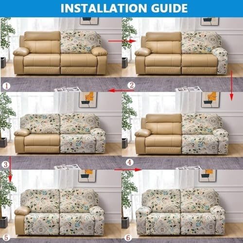 Funda for silla reclinable con bolsillo lateral para proteger tu sofá relax 8