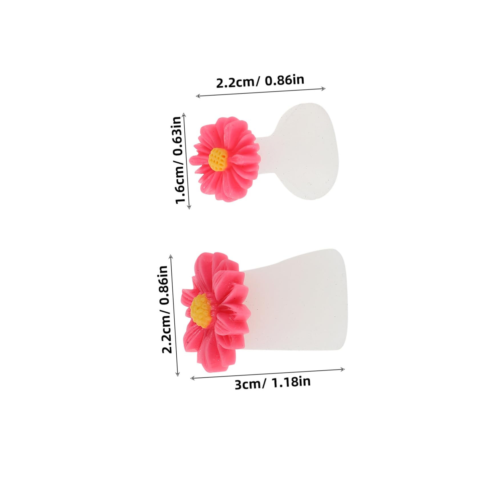 Beaupretty 4Sets Toe Separators Silicone Flower Spacers for Nail Polish Lightweight and Portable for Home Salon Prevents Nail Adhesion for Clean Manicure