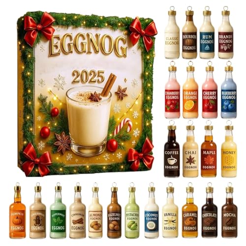 Eierlikör Advents Kalender 2025, 24 Tage Cocktail Ornamente...