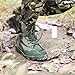 QKLMWES Men's High Top Lace Up Work Military Tactical Boots Non-Slip Rubber Outsole Wear Resistance Lightweight Combat Boots For Outdoor Trekking Commando Army Desert Jungle Backpacking (green 1,8.5)
