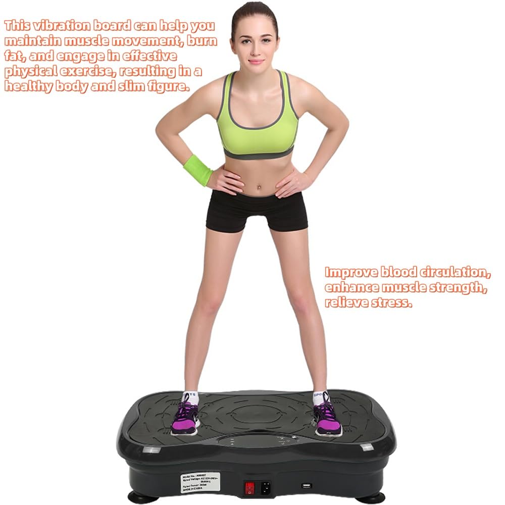 Fitness Platte Vibrationstrainer, für den Büro-Wohnzimmer, Multi-Funktions mit Bluetooth und USB,Vibrationsplatte Body-Shaper der Eignungs-Ausrüstung