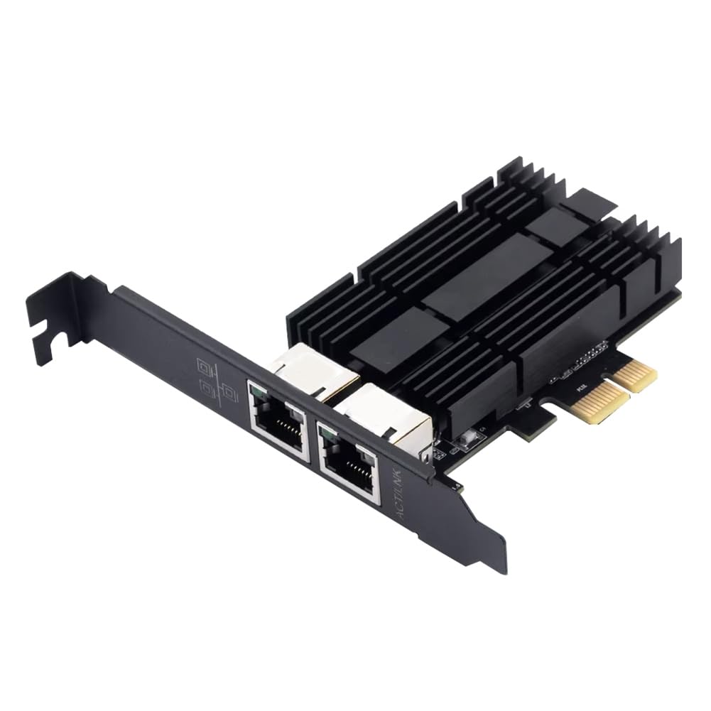 Tarjeta de Red PCIe A RJ45 de 2500 Mbps, Gigabit Ethernet de 2,5 G, Dos Puertos, 100/1000/2500 Mbps, para Ordenador de Escritorio.