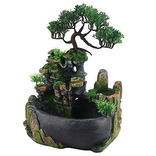 La mejor comparación de Tiendas de bombas de agua disponible en línea para comprar. 29 Fuente de agua de sobremesa, mini fuente de cascada de escritorio para interiores, humidificador de rocalla, decoración de fuente de agua con bomba sumergible para decoración de...