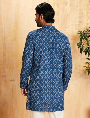 Image of Amazon Brand - Symbol Men's 100% Cotton Everyday Mid Length Casual Kurta - Regular Fit (Available in Plus Sizes)