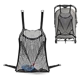 THXFUNAREA Einkaufstaschenschutz Baby für Kinderwagen 1 Stück Kinderwagen Netz, Einkaufstasche, Kinderwagen-Rücken-Netztasche,Schwarz
