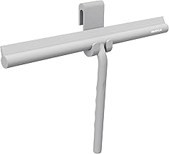 MINISMUS Silikon Duschabzieher – Abzieher Dusche, Glasabzieher für Duschwand, Duschkabinen, Scheiben, Badwischer, Fliesenabzieher – Includes Hanger - Ohne Bohren Scheibenabzieher (33 cm, Grau)