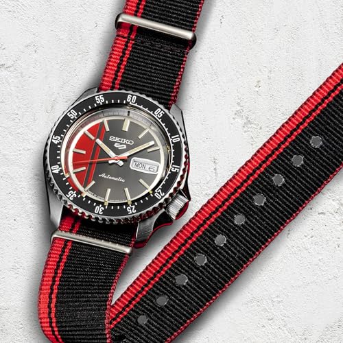 Image of SEIKO Automatic Watch for Men - 5 Sports - Day /Date Calendar, LumiBrite Hands and Markers, and Rotating Bezel, 100m Water-Resistant