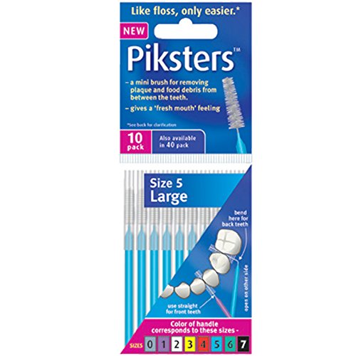 Piksters Interdental Brushes, Pack of 10, Blue, 0.70 mm, Value Pack of 6 (6 x 10 Pieces)