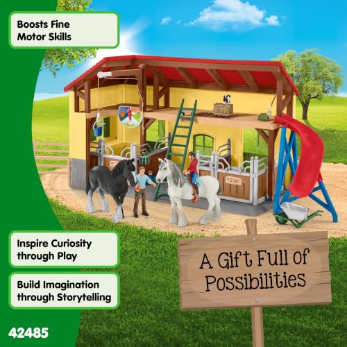 Schleich Farm World - 82Pc Horse Stable Playset - Kids Ages 3+ | 42485 - image 7