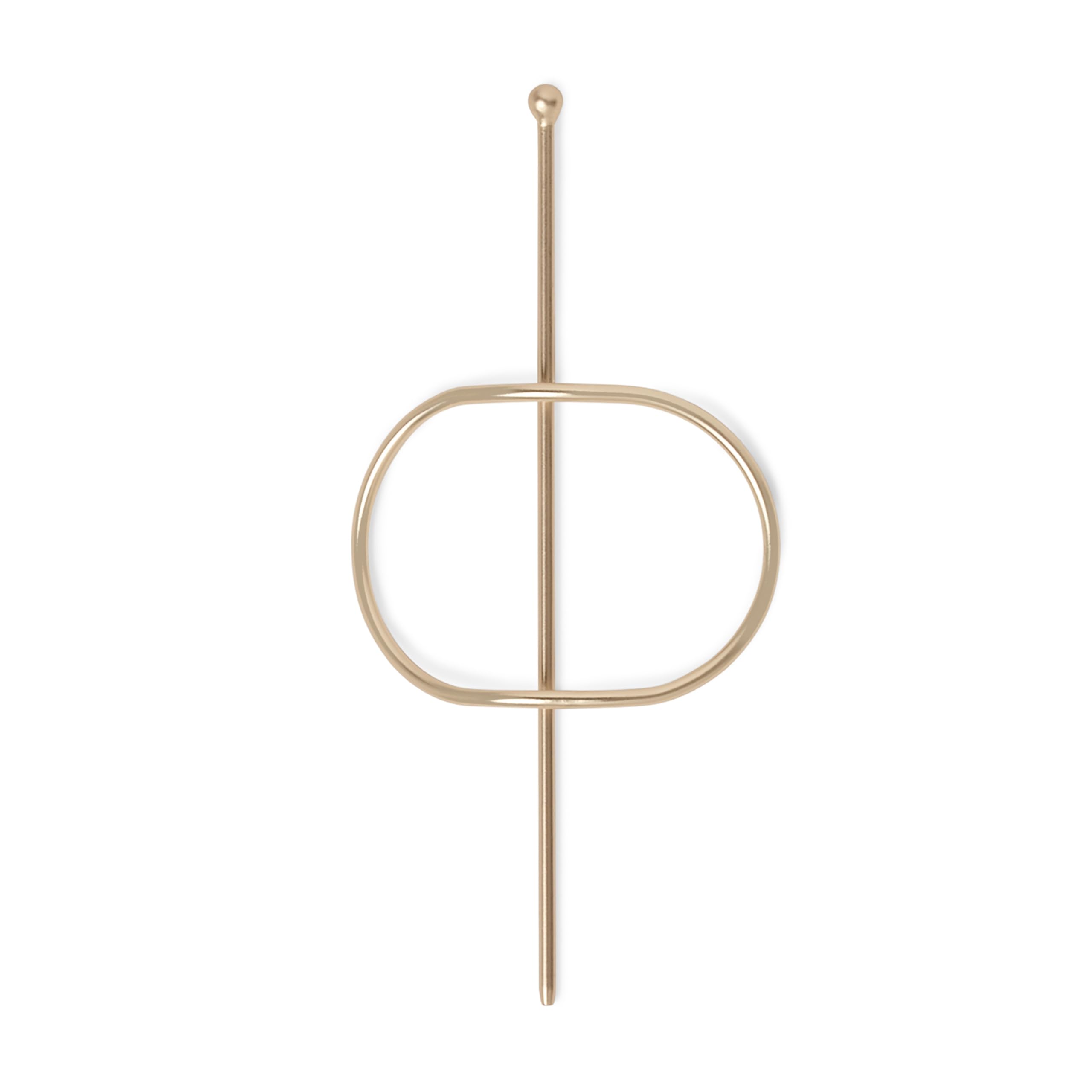 The Hair Edit Hoop & Pin, Soft Gold Hair Barrette for Medium to Thick Hair