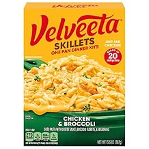 Velveeta Skillets Cheesy Chicken & Broccoli Dinner Kits 13.6 oz Boxes, Pack of 6