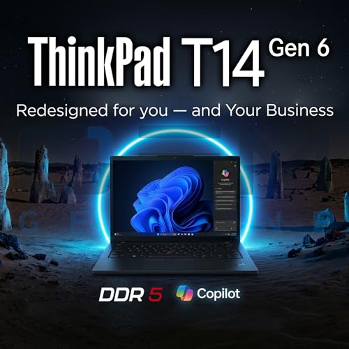 Image of Oemgenuine Lenovo ThinkPad T14 Gen 6 14 inch FHD+ Display, Intel Ultra 5 225U, Customized Laptop, 16GB / 32GB / 64GB RAM, 512GB / 1TB / 2TB SSD, Backlit KB, FP Reader, WiFi 6E, W11P, AI Business Laptop