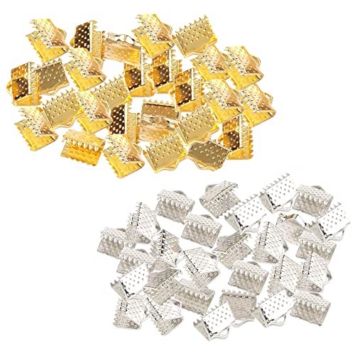 Vasemele 100 Pièces Pinces ​Embouts Griffes Pinces Embouts Griffes​Attache Fermoir Attaches Fermoirs Métal Attache Fermoir 8mm Cover