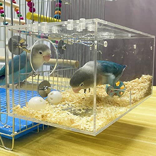 Image of Breeding Box for Bird, Transparent Parrot Nesting Box Acrylic Parrots Mating Box for Lovebirds Large and Medium Sized Birds