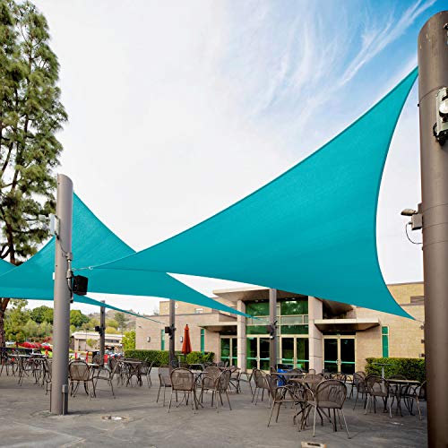 Royal Shade Right Triangle 8' x 9' x 12' Turquoise Custom Size Order to Make Sun Shade Sail RTAPT28 Canopy Mesh UV Block Triangle - Commercial Standard Heavy Duty - 200GSM - 5 Years Warranty