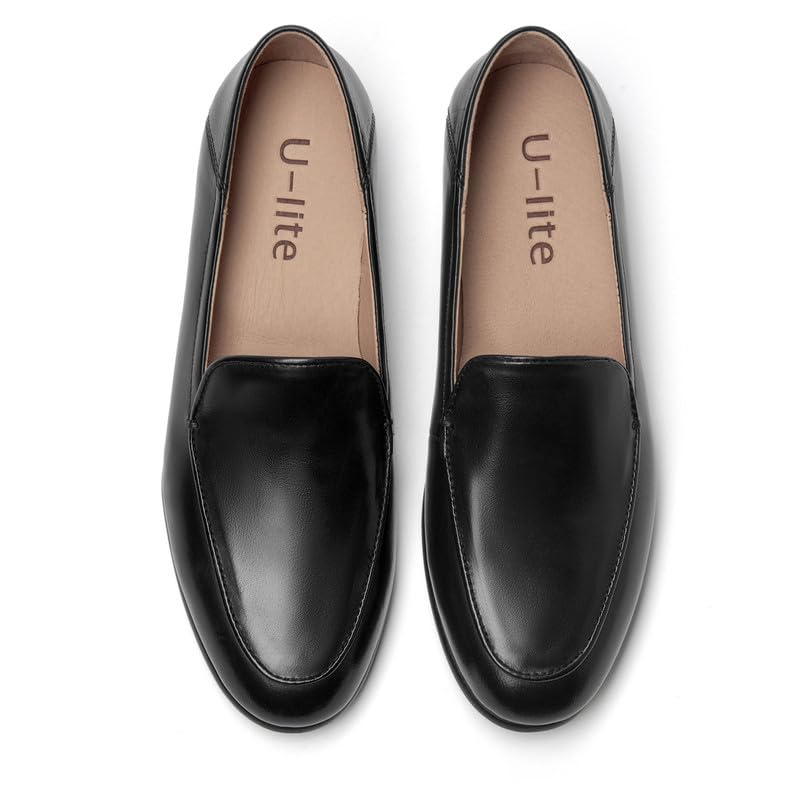 Image of Women's Cow Leather Slip On Loafers Metal Decoration Flat Mules