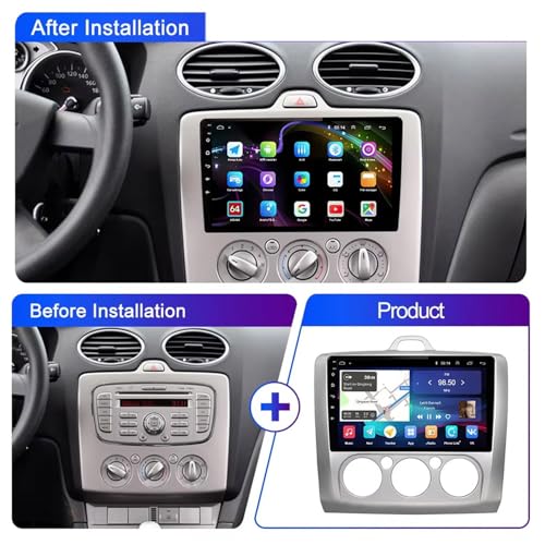Pantalla de Coche para Ford Fiesta MK6 con Android Auto y Bluetooth 2