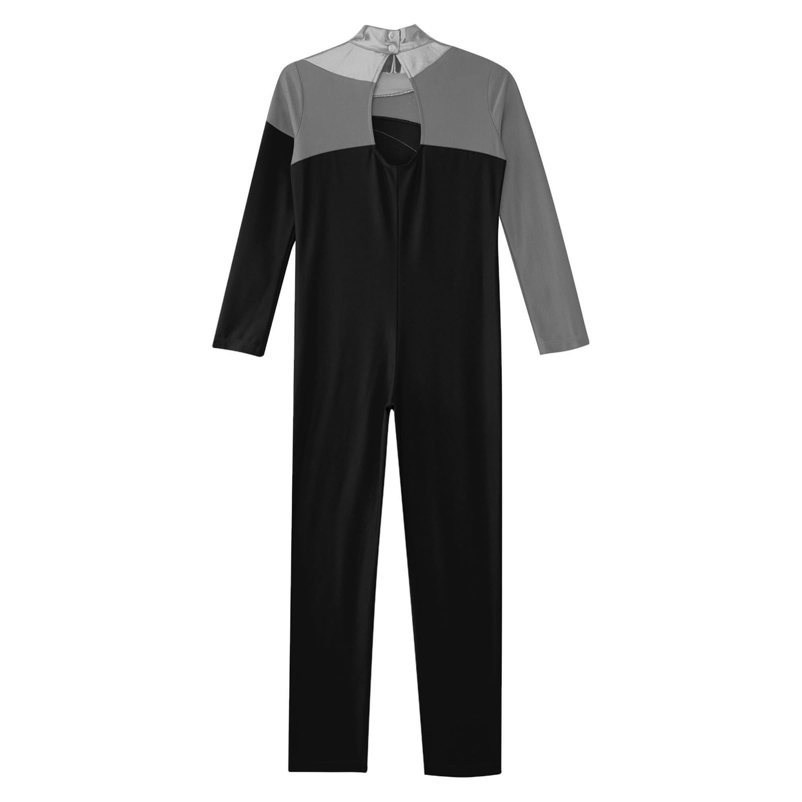CHICTRY Fille Garçon Combinaison Danse Ballet Justaucorps Gmnastique Académique à Manches Longues Strass Body-Pantalon Danse pour Enfants