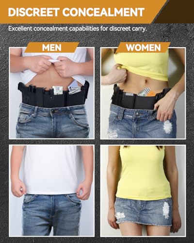 Cankroo Belly Band Holster For Men Women, Cankroo Gun Holster For Concealed Carry Waistband Conceal Carrier Belt Airsoft Holster Fits G19 thumb #3