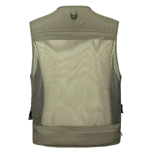Chaleco de algodón con múltiples bolsillos para optimizar el almacenamiento masculino 4