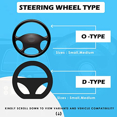 Image of NIKAVI Fashion Steering Wheel Cover (Medium-D)(38cm) Blue