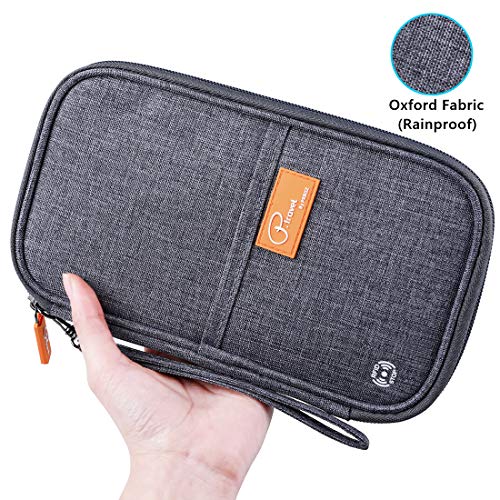 Image of VanFn RFID Travel Passport Wallet, Family Passport Holder, Trip Document Organizer P.Travel Series (Grey)