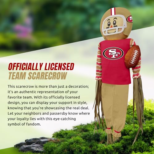 Sporticulture Nfl San Francisco 49Ers Scarecrow With Stake Pole & Complete Football Uniform Set - 60 Inch X 12 Inch X 3.5 Inch Outdoor Sports Decoration Perfect For A Front Yard thumb #2