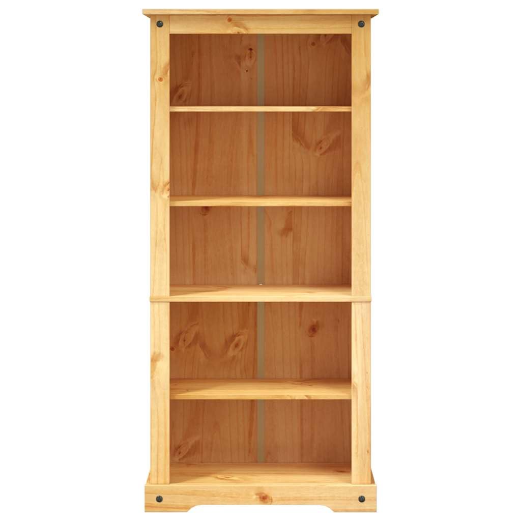 Générique Regał 5 rustykalnych meksykańskich półek sosnowych 80x40x170 cm, szafka do przechowywania książek i drobiazgów do salonu lub biura
