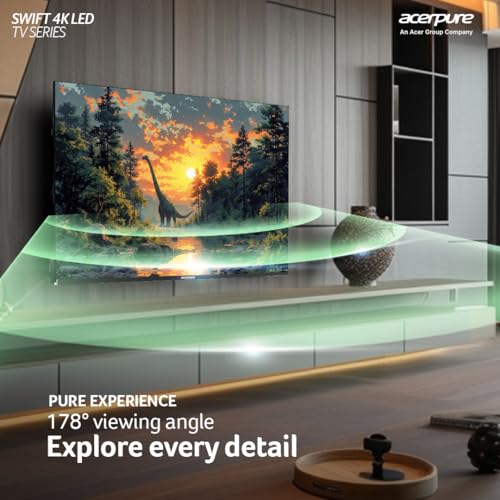 Image of Acerpure 109 cm (43 inch) Swift Series UHD LED Smart Google TV AP43UG51ASFTD Model (Black)
