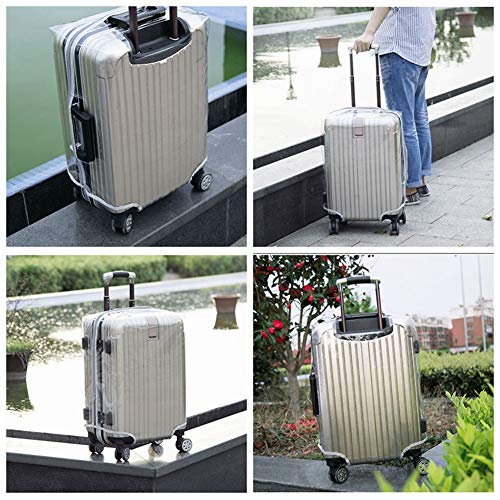 Cratone Koffer Cover Beschermfolie Bagage Cover voor rolkoffer Transparant PVC Kofferhoes Bagage Cover 22 24 28 30 inch (Transparant) - Image 8