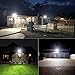 Olafus 2 Pack 60W LED Flood Light Outdoor, 6600LM Outside Security Lights, IP66 Waterproof Exterior Floodlights, 5000K Daylight White Lighting for Yard