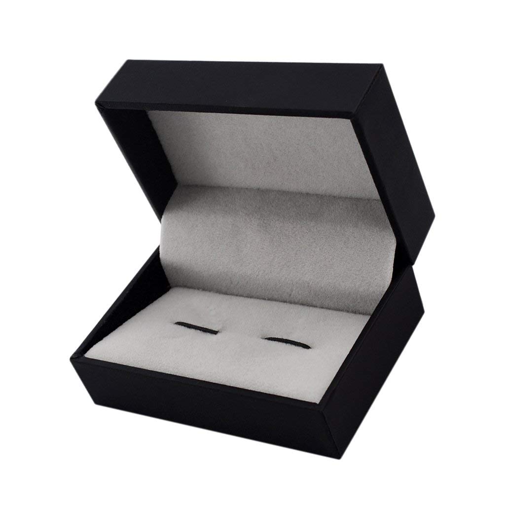 Élégant 5 pièces Hommes Boutons de Manchette Noirs Pince boîte de Rangement Bijoux Organisateur vitrine