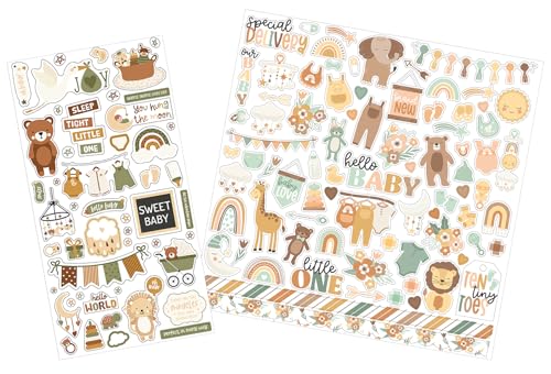 Baby Scrapbook Stickers - Gender Neutral Scrapbooking Sticker & Chipboard